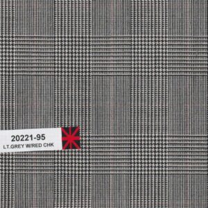 RD 20221-95 Light Grey With Red Check