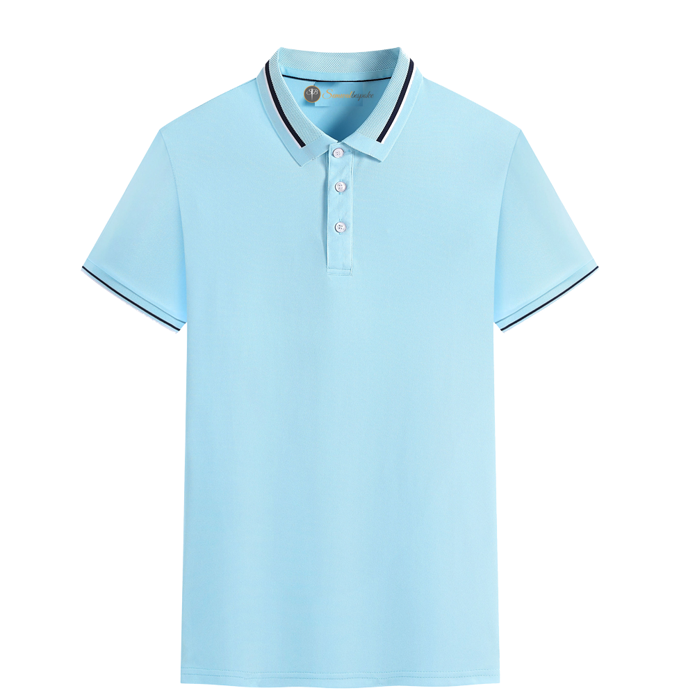 Polo Cotton T Shirt (Light Blue) – Semwal Bespoke LTD