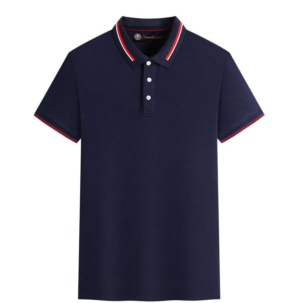 Dark blue t sales shirt with collar