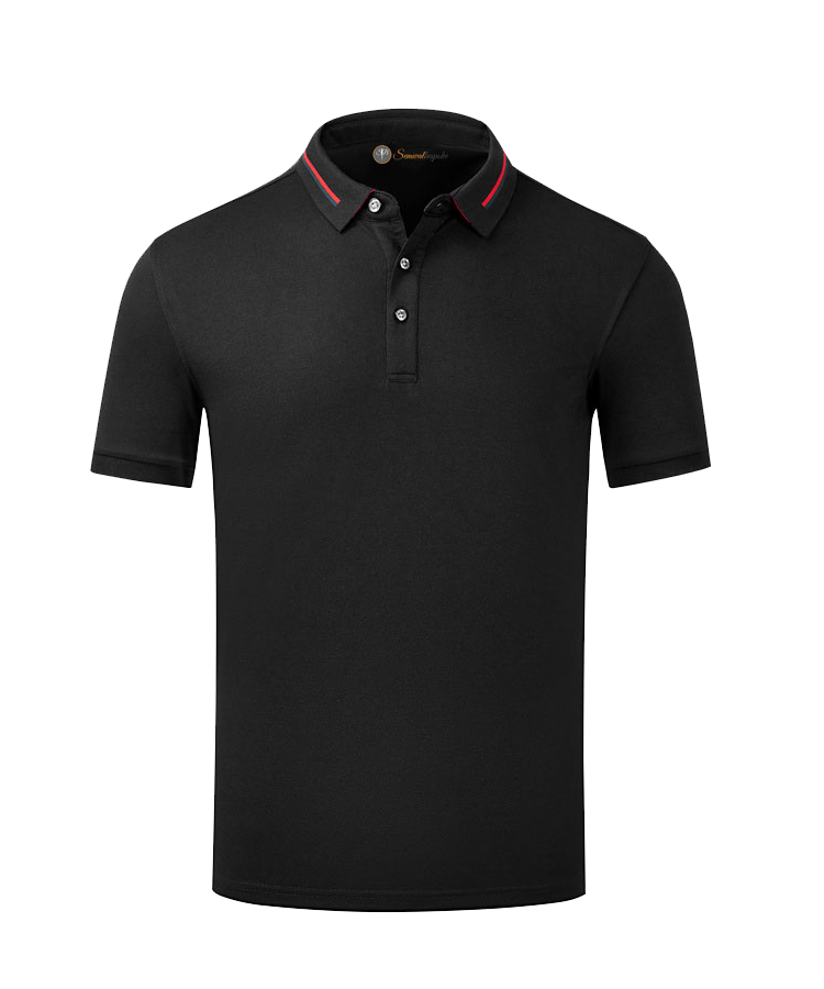 Polo Cotton T Shirt Black Semwal Bespoke LTD
